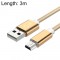 5 PCS Mini USB to USB A Woven Data   Charge Cable for MP3  Camera  Car DVR  Length  3m  Gold