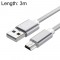 5 PCS Mini USB to USB A Woven Data   Charge Cable for MP3  Camera  Car DVR  Length  3m  Silver