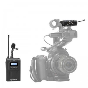 BOYA BY  WM8 Pro  K1 Dual  Channel 48CH UHF Wireless Microphone System with Transmitter and Receiver for DSLR Camera and Video Camera