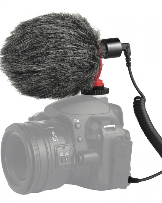 PULUZ Professional Interview Condenser Video Shotgun Microphone with 3 5mm Audio Cable for DSLR   DV Camcorder