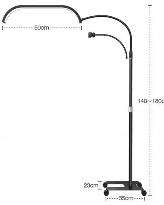 HD  G63X Floor Standing Remote Dimming LED Moon Lamp Manicure Eyelash Beauty Lamp  US Plug