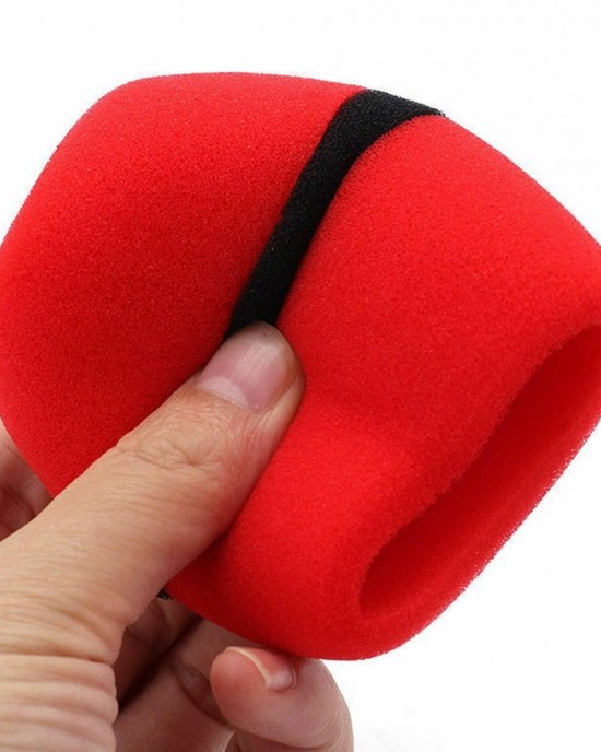 10 PCS Handheld Dust Proof Soft Sponge Microphone Cover  Random Color