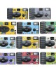 18pcs Red Good Luck Retro Film Camera Waterproof Cartoon Decorative Stickers without Camera