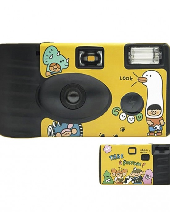 18pcs Red Good Luck Retro Film Camera Waterproof Cartoon Decorative Stickers without Camera