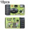 18pcs Green Good Luck Retro Film Camera Waterproof Cartoon Decorative Stickers without Camera