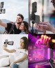 RGB Fill Light Photography Lamp With Hidden Folding Phone Clip   Cold Shoe Interface F  615