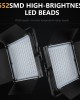 Pixel K80 RGB 45W 2600  10000K 552 LEDs Photography Fill Light Panel Lamp With LCD Display  US Plug Standard Set